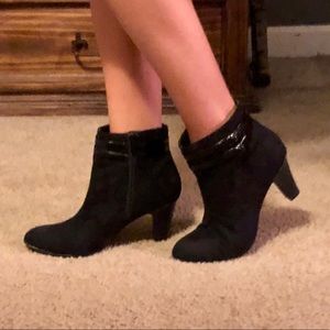 Black Felt Booties